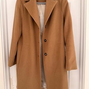 Calvin Klein Camel Wool Blend Coat